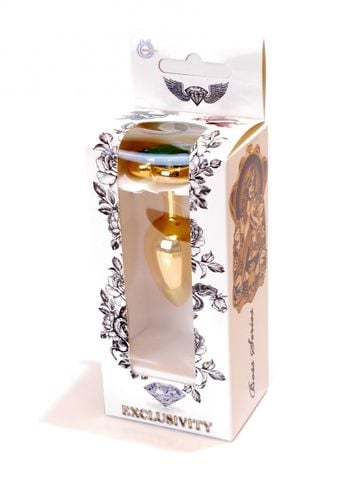 plug jewellery gold  heart plug  green na Arena.pl