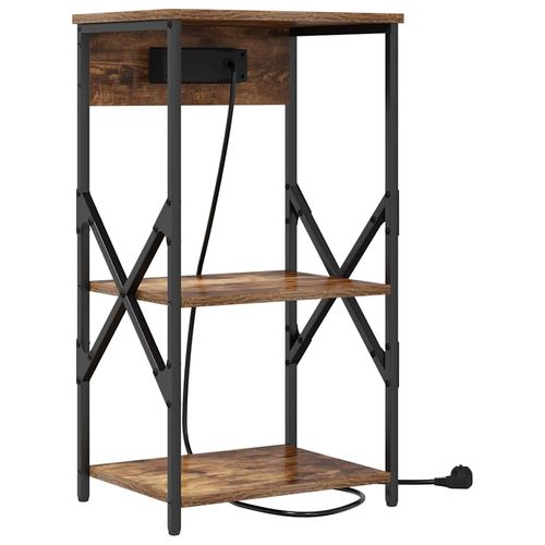 Szafka Nocna z półką Wędzony dąb 41 x 31 x 76 cm na Arena.pl