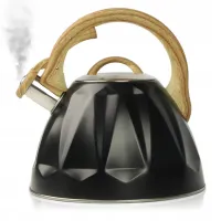 CZAJNIK CZARNY 3L DUŻY Z RĄCZKĄ Z GWIZDKIEM INDUKCJA GAZ UNIWERSALNY