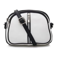 VERA PELLE torebka damska skórzana listonoszka 3 komorowa V463 biała