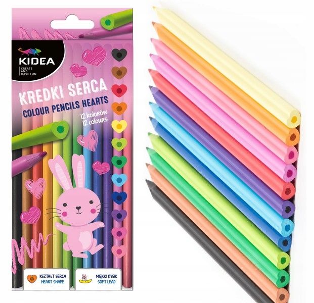 kredki serca 12 kolorów kidea 4826 zdjęcie 8