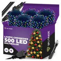 LAMPKI CHOINKOWE 500 LED MULTIKOLOR 35m ŚWIATEŁKA ŚWIĄTECZNE 8 TRYBÓW