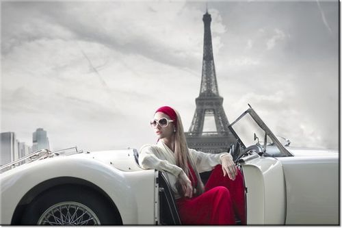 100 70CM OBRAZ PŁÓTNO PARKING WIEŻY EIFFLA PŁÓTNO RAMA na Arena.pl