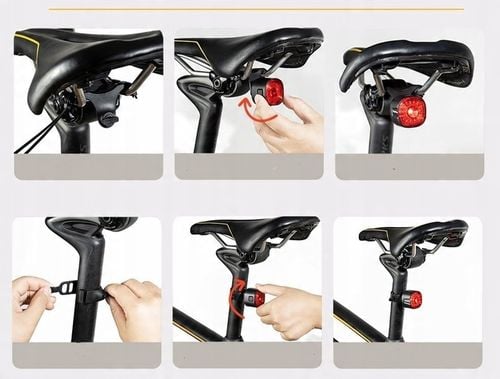 Lampka rowerowa czerwona SPECTER WT09 tył tylna do tyłu 100 godzin pracy na Arena.pl