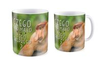 Kubek z nosaczem Tak mało tego ekspresso - 330 ml - biały