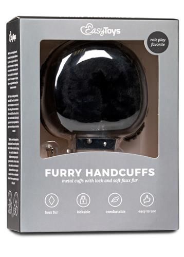 Kajdanki-Furry Handcuffs - Black zdjęcie 1