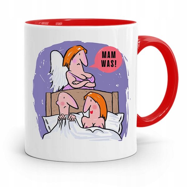 Kubek Czerwony Teściowej Mam Was! Prezent Z Nadrukiem Ze Zdjęciem zdjęcie 1