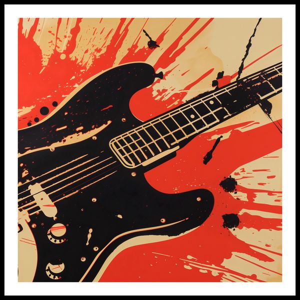 Plakat 90x90cm Gitara Elektryczna zdjęcie 3