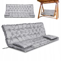 Poduszki na meble ogrodowe Poduszka na ławkę huśtawkę 150x50+150x60cm szare