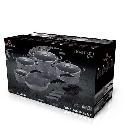 ZESTAW GARNKÓW GRANITOWYCH BERLINGER HAUS BH-6196 STONE TOUCH na Arena.pl