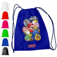 WOREK PLECAK SPORTOWY NA WF DLA DZIECI - SUPER MARIO BROS + IMIĘ! LUIGI