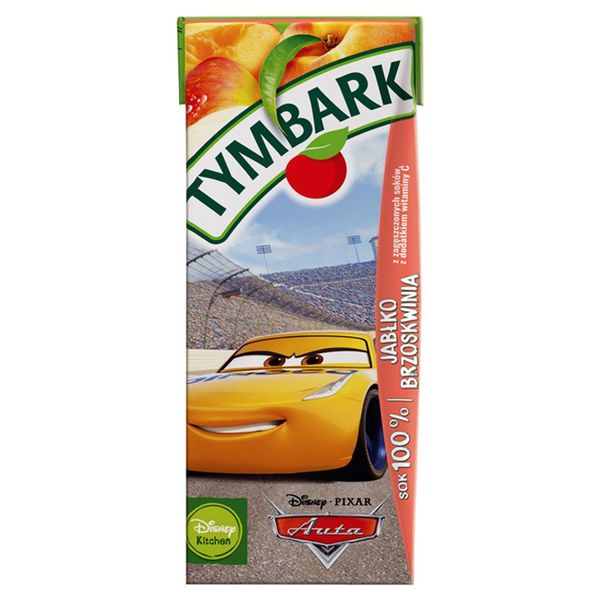 Tymbark Sok 100 % jabłko brzoskwinia 200 ml zdjęcie 1