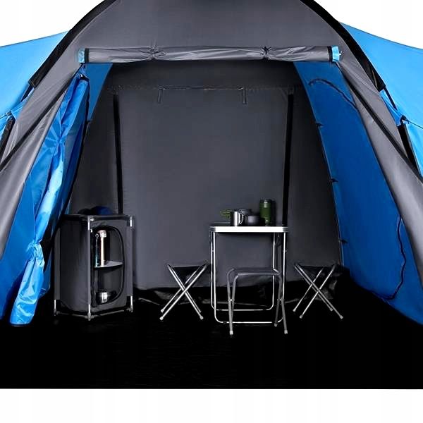 Turystyczny Namiot Kempingowy Duży Z 2 Wejściami 2 Sypialnie 6 osób SOLIDNY zdjęcie 15