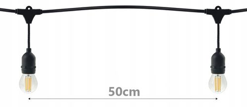 Girlanda Ogrodowa Świetlna 20m+41x Żarówka LED 1W Zewnętrzna Wodoszczelna na Arena.pl