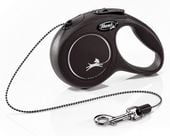 Smycz automatyczna dla psa z blokadą Flexi New Classic linka XS 3m czarna