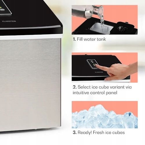 Kostkarka do lodu Klarstein Clearcube Krystaliczny Przeźroczysty Lód 13kg na Arena.pl