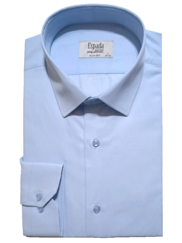 Błękitna koszula męska slim biznesowa elegancka dopasowana Espada L-41/42 na Arena.pl