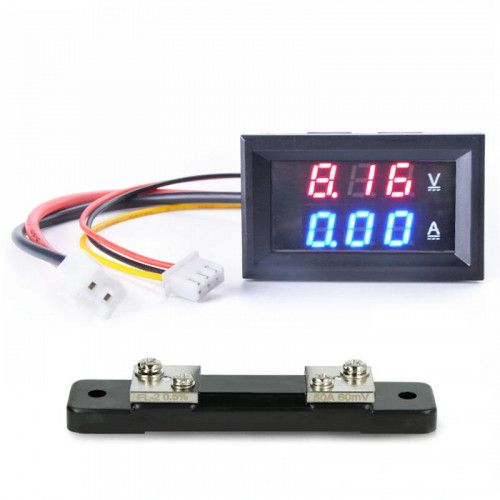 Amperomierz 50A Woltomierz 100V prąd stały DC na Arena.pl