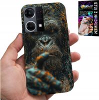 ETUI DO OPPO RENO7 4G - MAŁPA, MAŁPKA, GORYL, ZWIERZĘTA + SZKŁO