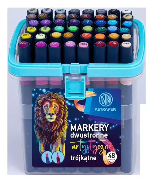 Markery trójkątne dwustronne 48 kol ASTRA zdjęcie 1