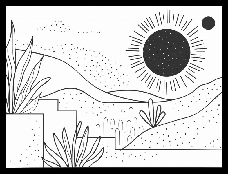 Plakat 40x30cm Linearny Pejzaż zdjęcie 2