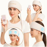 Masażer głowy Bezprzewodowa Opaska uciskowa do masażu skroni z grzaniem