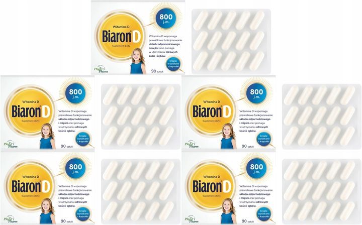 Biaron D800 Witamina D Dla Dzieci 90 Kapsułek Twist-Off zdjęcie 1