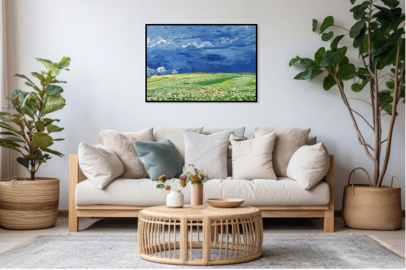 Plakat 60x40cm Wheatfield under Thunderclouds, Van Gogh Vintage zdjęcie 7