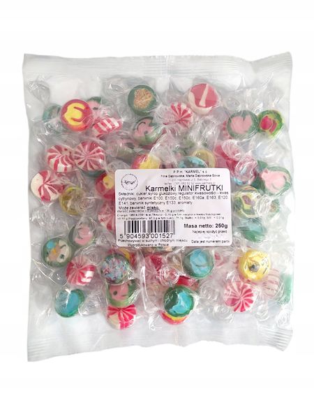 Cukierki karmelki 250g Minifrutki zdjęcie 1