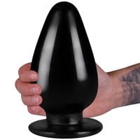 Wielki Czarny Korek Analny Xxl Z Przyssawką, Anal Plug Średnica 7 Cm