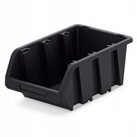 Pojemnik magazynowy, Kuweta warsztatowa, 39x24x18cm, Kolor Czarny