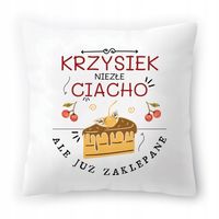 Poduszka Dla Krzyśka Na Urodziny Ze Zdjęciem Na Prezent Biała 40X40 Cm