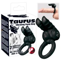 you2toys vibro ring silikonowy wibrujący pierścień 7 trybow czarny