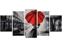 70CM 150CM OBRAZ 5 ELEM ZAKOCHANI ŚCIENNY