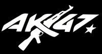 NAPIS Naklejka na okno Samochodu do przyklejenia AK47 Kałach Ozdoba Biała