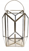 LAMPION METALOWY STYL RETRO srebrny
