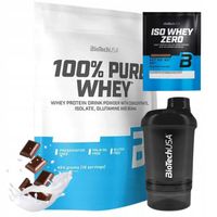 BIOTECH 100% PURE WHEY 454g BIAŁKO IZOLAT + PRÓBKA ISO WHEY ZERO + SHAKER