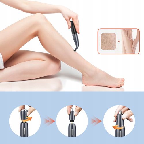 DEPILATOR DO CIAŁA NÓG TWARZY TRYMER DO NOSA BRWI BIKINI GOLARKA DAMSKA na Arena.pl