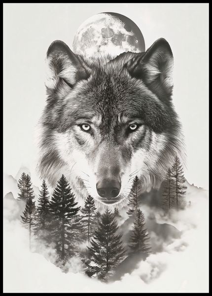 Plakat 67,5x95cm Wilczy Duch Lasu zdjęcie 2