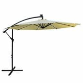 Parasol ogrodowy MILIN 245x300x300 duży z oświetleniem LED beżowy