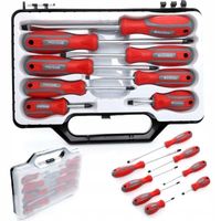 zestaw śrubokrętów płaskich i krzyżowych 8el. kd10252 w walizce kraft&dele