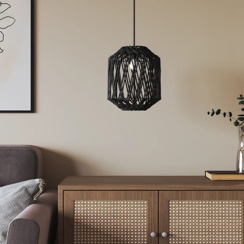 Klosz do lampy, czarny, Ø23x28 cm, żelazo i papier na Arena.pl