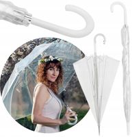 parasol duzy przezroczysty elegancki parasol automatyczny ślub