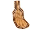 Mata koralikowa, drewniana, beżowo - brązowa