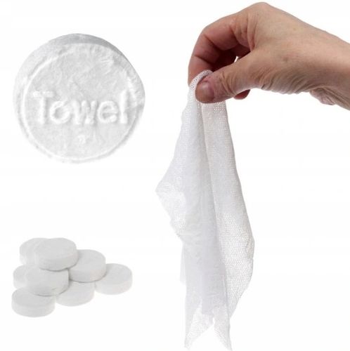 CHUSTECZKI RĘCZNIKI W TABLETCE TURYSTYCZNE RĘCZNIK W TABLETKACH 100 na Arena.pl