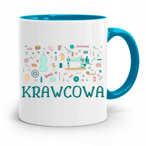 Kubek Błękitny Dla Krawcowej Krawca Krawcowa Z Nadrukiem Ze Zdjęciem zdjęcie 1