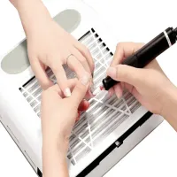 Pochłaniacz pyłu do paznokci bez workowy kasetowy 80w z filtrem