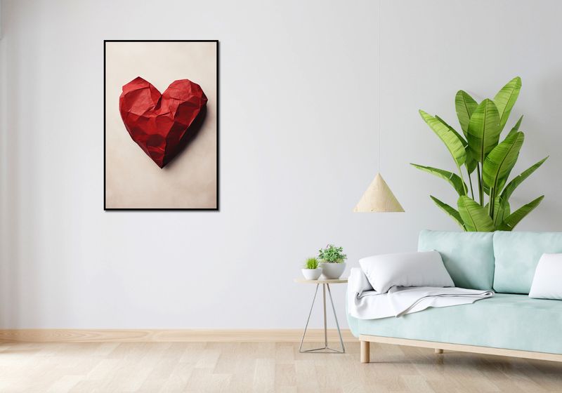 Plakat 68x101cm Kreślone Serce zdjęcie 4