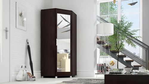 Szafa narożna z lustrem 80/80 biała 5 kolorów na Arena.pl