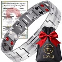 MODNA Bransoletka Magnetyczna Moc Zdrowotna Męska STAL NIERDZEWNA PREMIUM